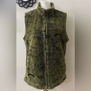 Woolrich Patterned Sherpa Fleece Textured Vest Womens Outdoor Casual